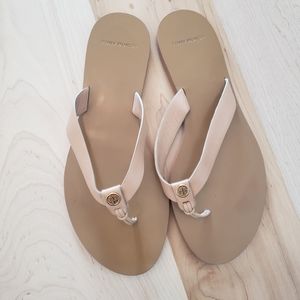 Tory Burch Manon Thong Sandal, Color:Natural Vachetta, Size:9